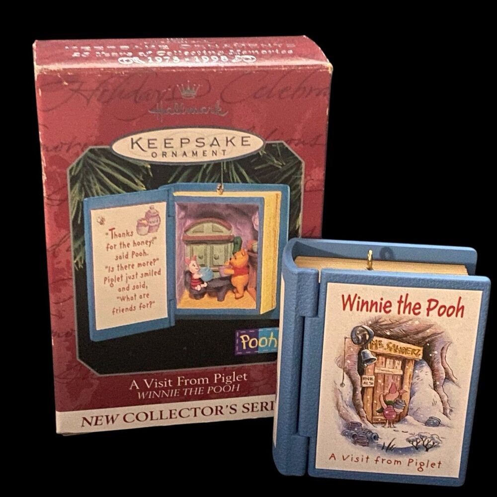Vtg Hallmark Ornament A Visit From Piglet 1st Winnie the Pooh Series 1998 Disney
